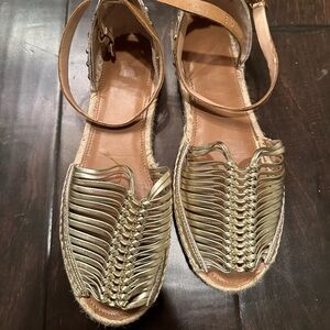 French Connection Gold Stud Sandals